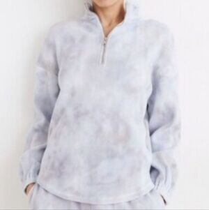 MADEWELL MWL womens half zip waffle pullover size xxs small long sleeve top